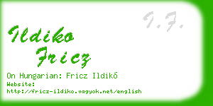 ildiko fricz business card